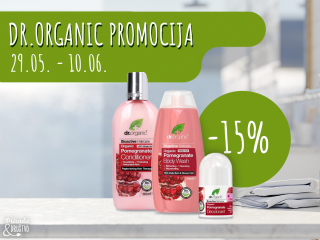 - 15% na Dr. Organic prirodnu kozmetiku