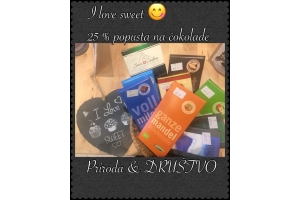 Počastite se organskim čokoladama s 25 % popusta