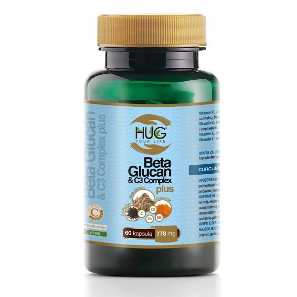 Prodaja HUG Beta Glucan & C3 Complex, bočica sa 60 cps x 778mg - beta-D-glukan po povoljnoj cijeni