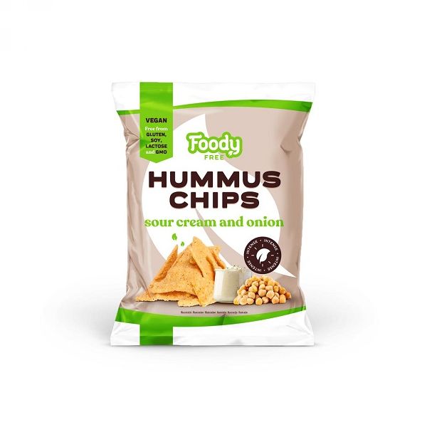 Prodaja FOODY FREE HUMMUS ČIPS S LUKOM I VRHNJEM, 50 g po povoljnoj cijeni