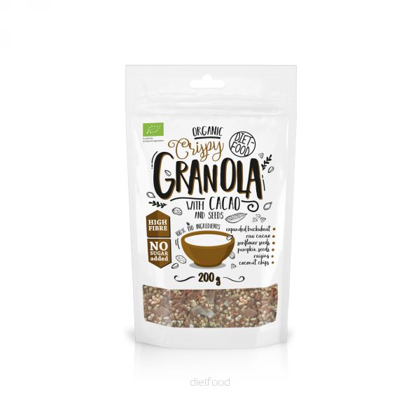 Prodaja DIET FOOD GRANOLA S KAKAOM, 200g po povoljnoj cijeni